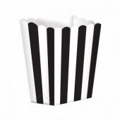5 Caixas Pipocas Preto Branco