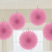 5 Mini Decorações Papel Rosa