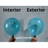 50 Balões Crystal ClearZ Azul 11