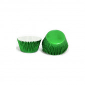 50 Cápsulas Cupcake Verdes Metalizadas