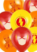 6 Balões Latex Flash DC Comics