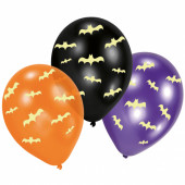 6 Balões Morcegos Brilha no Escuro Halloween