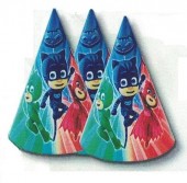 6 Chapéus Cone festa PJ Masks