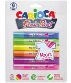 6 Colas Fabric Paint Neon Carioca