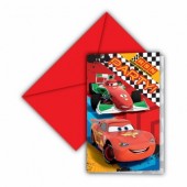 6 Convites Disney Cars RSN