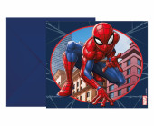 6 Convites Festa Spiderman Crime Fighter