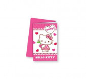 6 Convites Hello Kitty