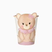 6 Copos Urso Baby Nude Rosa 270ml
