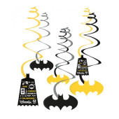 6 Espirais Decorativas Papel Batman Hero Power
