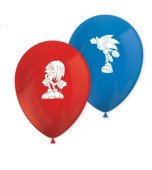 8 Balões Latex Sonic The Hedgehog