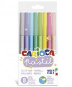 8 Canetas Feltro Carioca Pastel