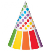 8 Chapéus Festa Rainbow Birthday