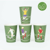 8 Copos Papel 250ml Futebol