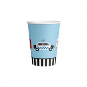8 Copos Papel Carros On The Road 250ml