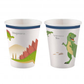 8 Copos Papel Happy Dinosaur 250ml