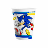 8 Copos Papel Sonic The Hedgehog