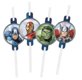 8 Palhinhas Papel Avengers Infinity Stones