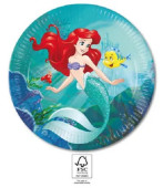 8 Pratos Ariel A Pequena Sereia Curious Disney 23cm
