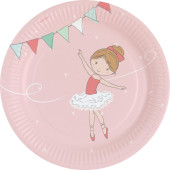 8 Pratos Bailarina Little Dancer 23cm
