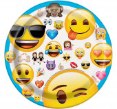 8 Pratos Emoji 17cm