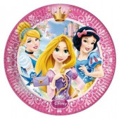 8 Pratos festa Princesas Disney 23 cm