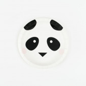 8 Pratos Mini Panda 19cm