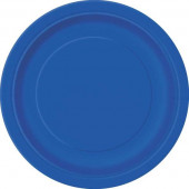 8 Pratos Redondos Azul Royal 22cm