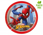 8 Pratos Spiderman Crime Fighter 20cm