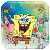 8 Pratos Sponge Bob 23cm