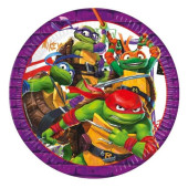 8 Pratos Tartarugas Ninja Turtle Power 23cm