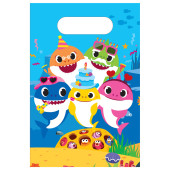 8 Sacos Brinde Papel Baby Shark