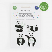 8 Tatuagens Temporárias Panda