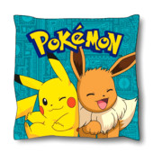 Almofada Pokémon Pikachu e Eevee 40cm