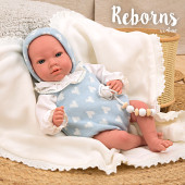 Arias Reborn 40cm Ian Azul com Manta