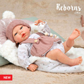 Arias Reborn 40cm Sandra Rosa com Manta