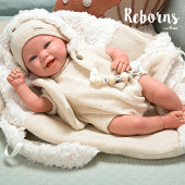 Arias Reborn 45cm Diego com Saco de Dormir