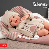 Arias Reborn 45cm Lain com Saco de Dormir
