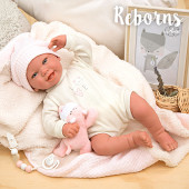 Arias Reborn 45cm Viviane com Manta e Peluche