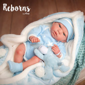 Arias Reborns 40 cm Carlos com Manta e Peluche