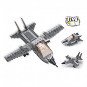 Army 3 em 1 Avião Combate Sluban 125 pcs