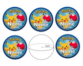 Autocolantes Personalizados Pokémon Ø6cm - 6 und