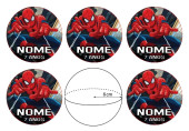 Autocolantes Personalizados Spiderman Ø6cm - 6 und