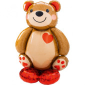 Balão AirLoonz Ursinho Teddy Dia dos Namorados 121cm