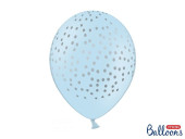 Balão azul com impressão de confetis dourados