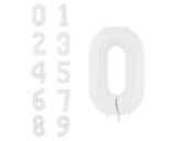 Balão Branco Matte Número 34"/86cm Balão Branco Matte Número 34"/86cm