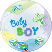 Balão Bubble Baby Boy Airplanes