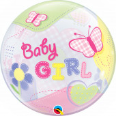 Balão Bubble Baby Girl Butterflies