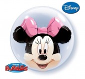 Balão Bubble Duplo - Minnie - 61cm