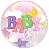 Balão Bubbles Baby Girl 56cm