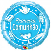 Balão Comunhão Azul 46cm